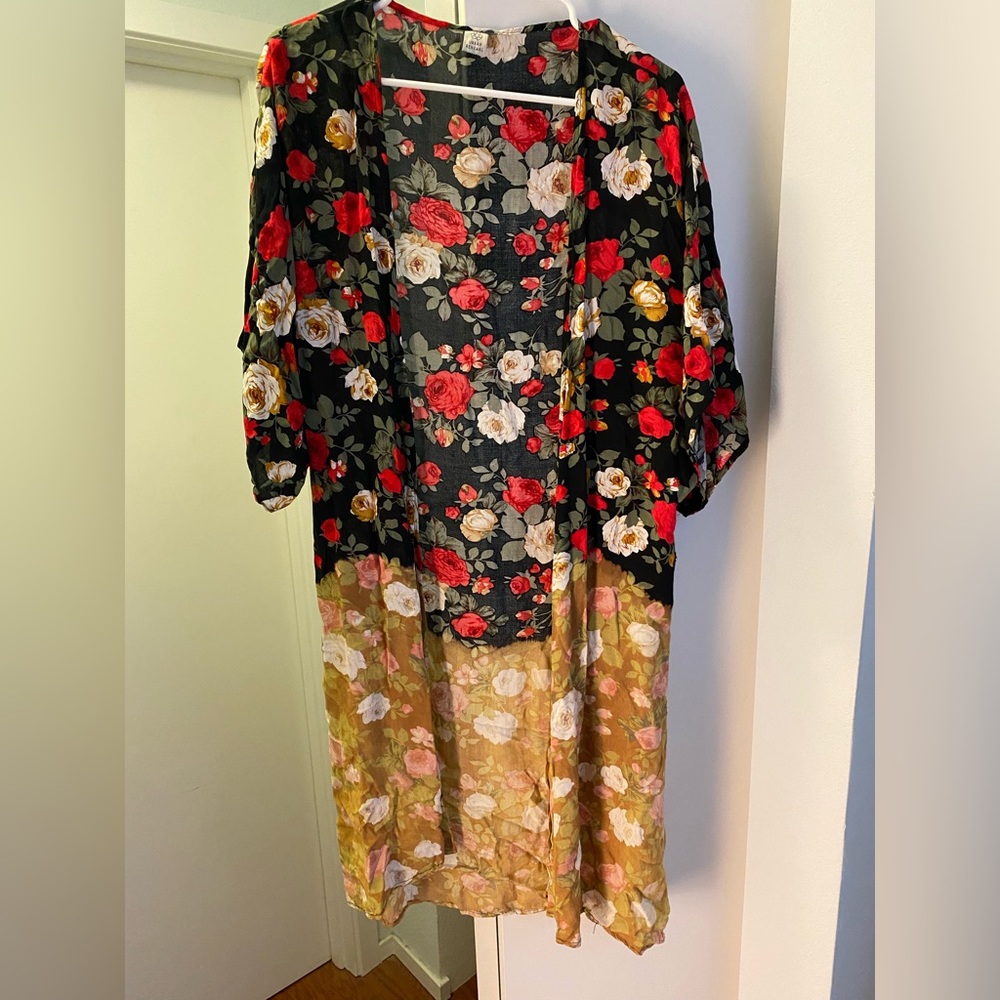 Urban outfitters bleached floral shrug